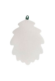 Коврик для бани фигурный ДУБОВЫЙ ЛИСТ 38х51см войлок п/ш светлый