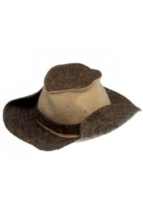 Шапка банная модельная ТАНКИСТ войлок п/ш темный