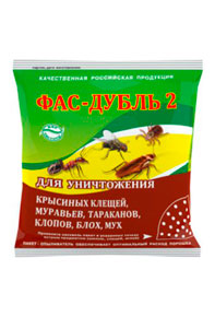 Инсектоакарицидный порошок ФАС-ДУБЛЬ 2 (упак 125г) циперметрин 0,3% + борная кислота 0,3%