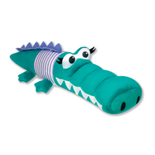 Антистрессовая игрушка "Крокодил Дил" 58х13х14см, малый, велюр, флис, наполнитель - гранулы вспененного полистирола, сиреневый