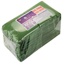 Салфетки бумажные 24х24см БигПак, 400шт в упаковке, целлюлоза 100%, интенсив, зеленый, Comfy (Россия)