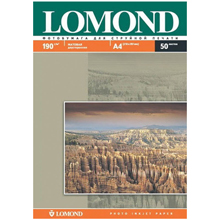 Фотобумага А4 для стр. принтеров Lomond, 190г/м2 (50л) матовая двусторонняя,0102015