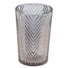 Стакан стеклянный "Сиэтл" 350мл, д7,3см, h12см, основание д6,3см, серый перламутровый, набор 2 шт, в коробке