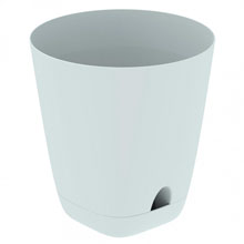 Горшок для цветов "Гранд" 4л, д19см, h20см, с поддоном, система прикорневого полива, серый, полипропилен (Россия)