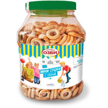 Сушки Мини-сушки с солью Семейка ОЗБИ банка 700 г