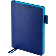 Ежедневник недатированный Bruno Visconti Boston искусственная кожа А5 136 листов синий (голубой обрез, 145x207 мм)