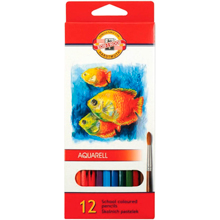 Карандаши цветные акварельные Koh-I-Noor Fish шестигранные 12 цветов