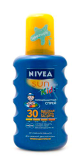 Спрей солнцезащитный NIVEA Sun, степень защиты 30, детский, 200 мл
