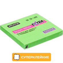 Стикеры Attache Selection Extra 76х76 мм неоновые зеленые (1 блок, 100 листов)