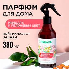 Освежитель воздуха Synergetic Миндаль и яблоневый цвет 380мл водный