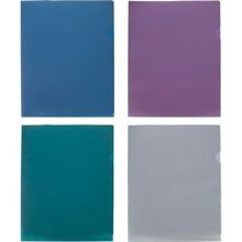 Папка уголок Attache Metallics А4 200мкм 4шт/уп (срн/зел/сер/син)