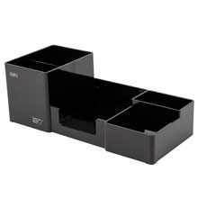 Подставка-органайзер для канцелярских принадлежностей Deli 6 отделений черная 25.4x11.2x9 см (EZ00220)