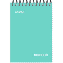 Блокнот Attache Акварель гребень картон А6 40л бирюзовый