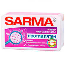Мыло хозяйственное Sarma против пятен, 140 г