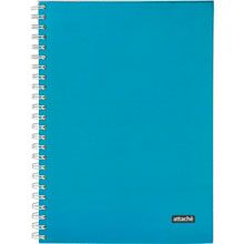 Бизнес-тетрадь А5 96л Attache Metallic Синий клетка, греб, картон, фольга