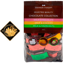 Шоколад порционный Деловой Стандарт ассорти (54 штуки по 15 г)