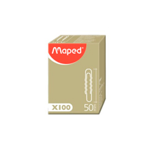 Скрепки MAPED (Франция) 50 мм металл., гофрированные, 100 шт., в карт. коробке