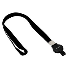 Держатель-рулетка для бейджей 70 см, с лентой 45 см, черный, BRAUBERG EXTRA