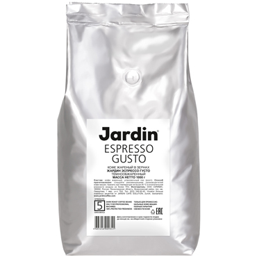 Кофе в зернах Jardin Espresso Gusto, вакуумный пакет, 1кг