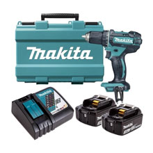 Аккумуляторная дрель-шуруповерт MAKITA DDF485RFE (BL-Motor,18B,2*3.0Ач/LXT,50Нм,кейс)