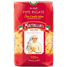 Макаронные изделия Maltagliati 096 Pipe rigate Рожок рифленый крупный, 450 г