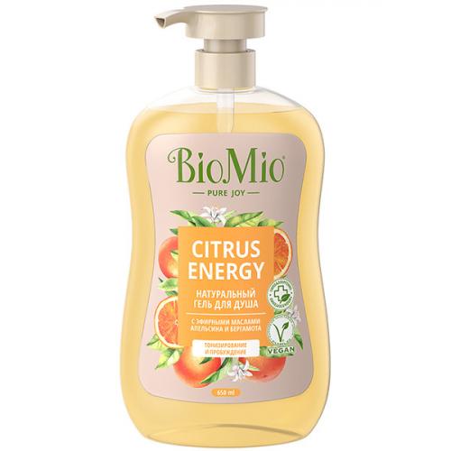 Гель для душа BioMio натуральный, с эфирными маслами апельсина и бергамота, 650 мл