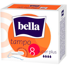 Тампоны Bella Super Plus без аппликатора, 8 шт