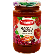 Фасоль красная Пиканта в томатном соусе, 390 г