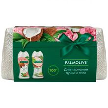 Набор подарочный Palmolive Бережный уход, гель-крем для душа, 2 шт + косметичка