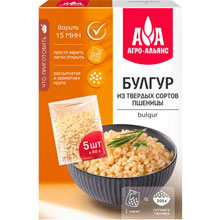 Булгур Агро-Альянс Экстра из твердых сортов пшеницы в варочных пакетах, 5 пакетов, 400 г