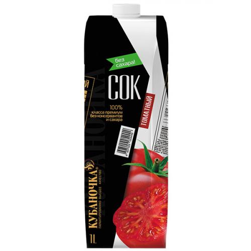 Сок Кубаночка томатный восстановленный, 1 л