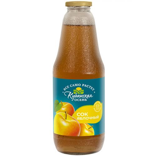 Сок Кубанская осень Яблочный осветленный восстановленный, 1 л