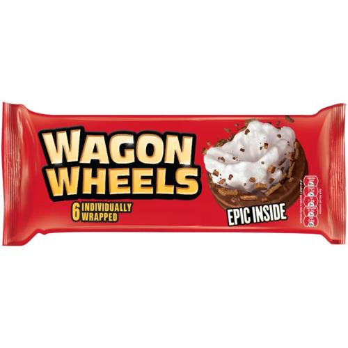 Печенье Wagon Wheels с суфле, покрытое глазурью с ароматом шоколада, 220 г