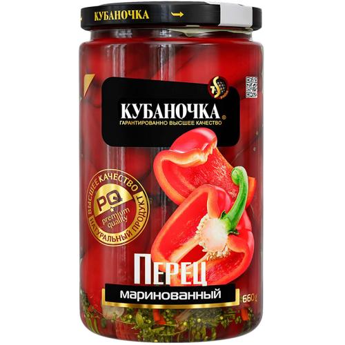 Перец сладкий Кубаночка маринованный, 660 г