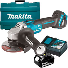 Машина шлифовальная угловая аккумуляторная MAKITA DGA504RF (BL-Motor,18В,1*3.0Ач/LXT,125мм,8500об/мин,кейс)