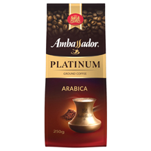 Кофе молотый Ambassador "Platinum", вакуумный пакет, 250г