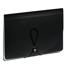 Папка-органайзер для хранения документов СТАММ А4, 13 отделений,  черный