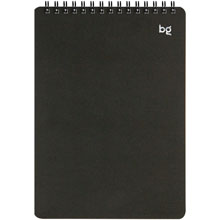 Блокнот А5 60л. на гребне BG "Base", черная пластиковая обложка, тиснение фольгой