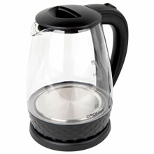 Чайник электрический CROMEX (КРОМЕКС) KT-308, 1,8 л, 1500 Вт, стекло, черный