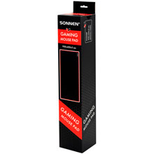 Коврик для мыши и клавиатуры большой SONNEN "BLACK TITAN XXL" 900х400х3 мм, черный