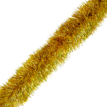 Мишура "Норка" д10см, длина 2м, золотой, голография (Россия)