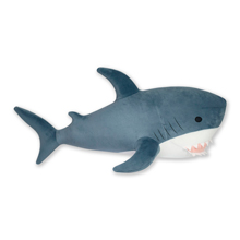 Антистрессовая игрушка "Акула" 51х23х22см, велюр, наполнитель - гранулы вспененного полистирола, серый (Россия)