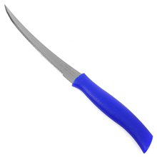 Нож для помидоров и цитрусовых Tramontina Athus 12см, пластмассовая ручка, с зубчиками, синий (Бразилия)