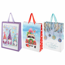 Пакет подарочный (1 штука) новогодний 33x13x45 см, "Artpaper XL", ассорти, ЗОЛОТАЯ СКАЗКА