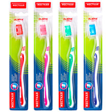 Зубная щетка жесткая WHITENING (ассорти 4 цвета), LAIMA DENT