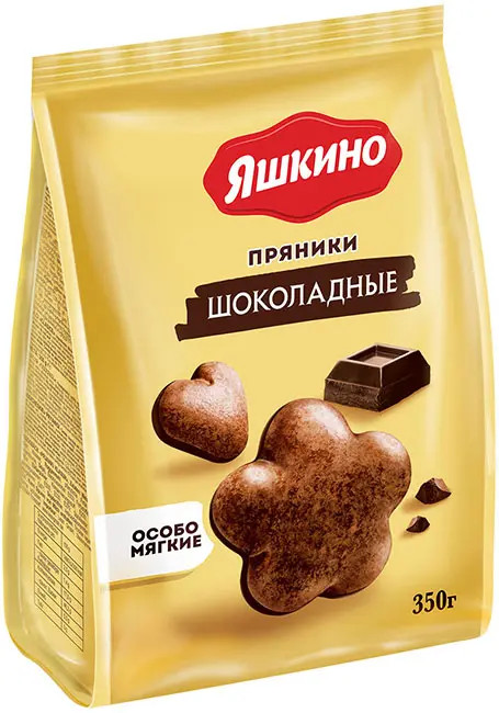 Пряники ЯШКИНО Шоколадные, в сахарной и шоколадной глазури, 350 г, ЯП901