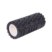 Ролик массажный для йоги и фитнеса 26х8 см, EVA, черный, с выступами, DASWERK (ДАСВЕРК)