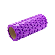 Ролик массажный для йоги и фитнеса, 33х14 см, EVA, фиолетовый, с выступами, DASWERK (ДАСВЕРК)