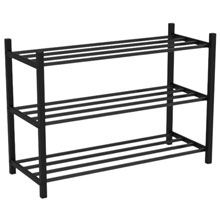 Полка для обуви BRABIX "SMART SR-007", 710х285х498 мм, ЛОФТ, 3 полки, металл, чёрная
