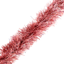 Мишура "Норка" д10см, длина 2м, розовый, голография (Россия)